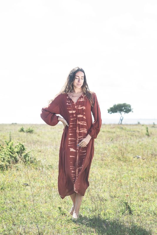 Coconut Milk Maxi Dress Terracotta