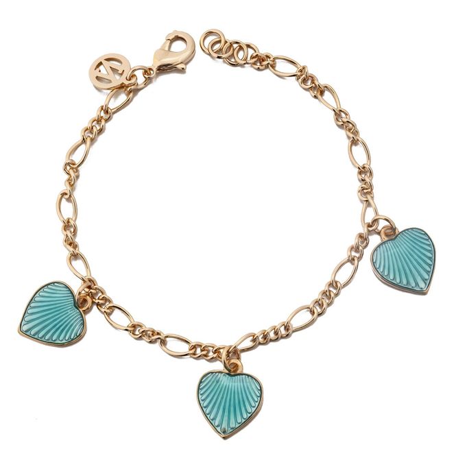 Hovedbilde NoraNorway Enamel Brace Gold Turquoise