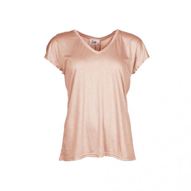 Hovedbilde Isay Viscose V-Neck T-Shirt Soft Rose