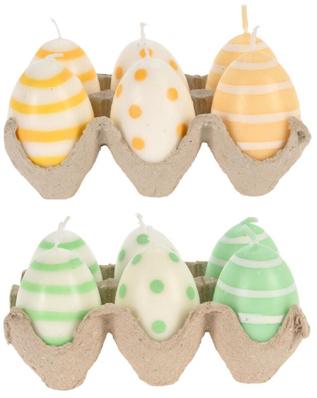 Sterainlys egg på brett 6stk