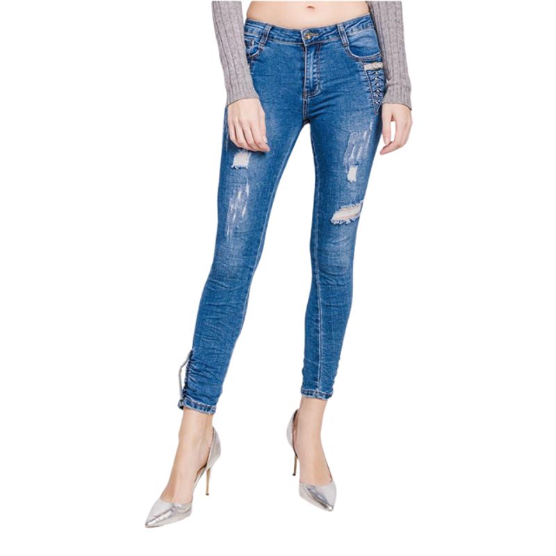 Denim Life Ripped Zip Jeans