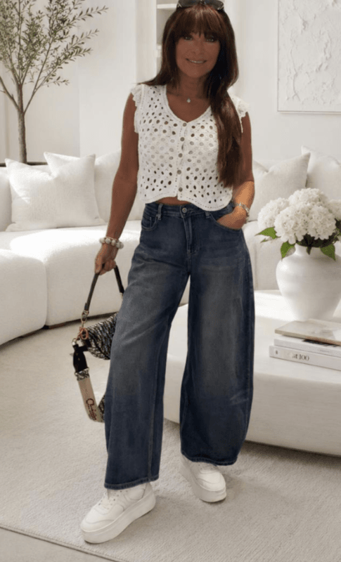 Love Forever Star Barrel Jeans