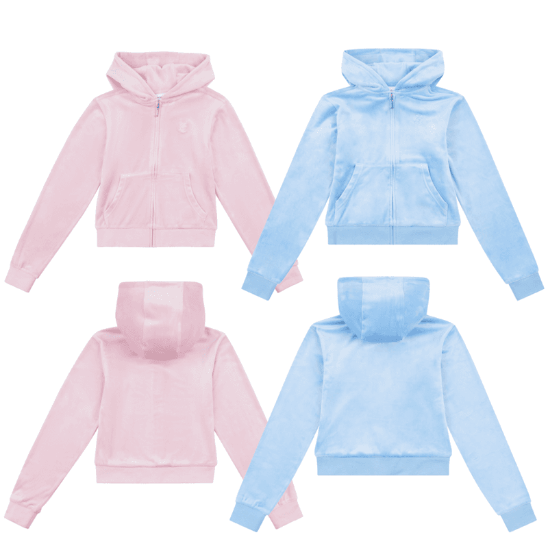 Juicy Couture Velour Zip Thru Hoodie (flere farger)