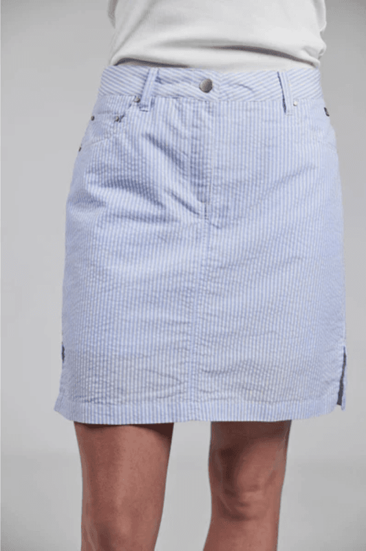 Sebago Seersucker Skort Blue/white