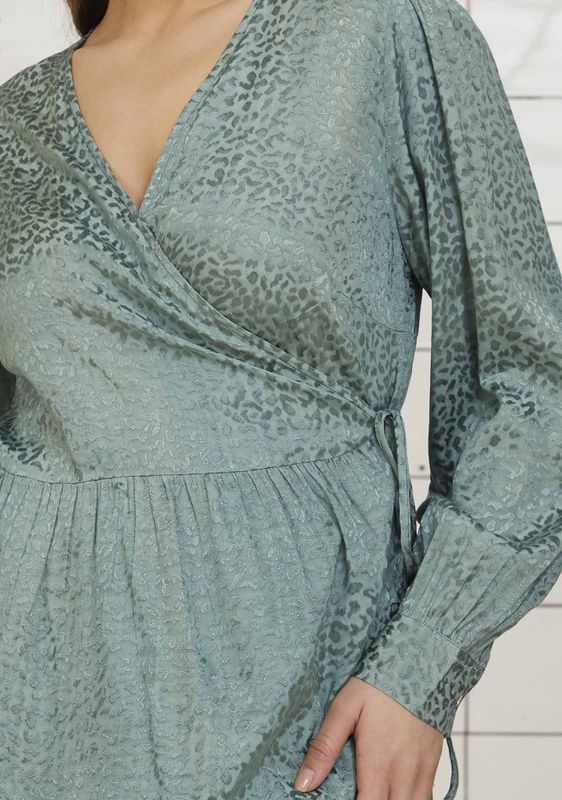 Isay Vera Wrap Blouse Emerald