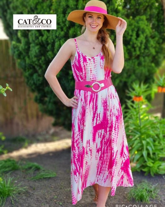 Hovedbilde Miriam Batikkjole Rosa