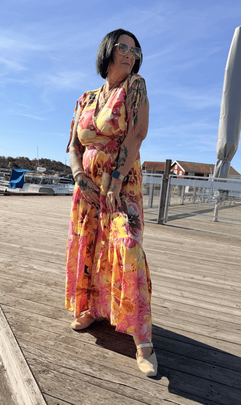 Coconut Milk Tropical Kjole Orange