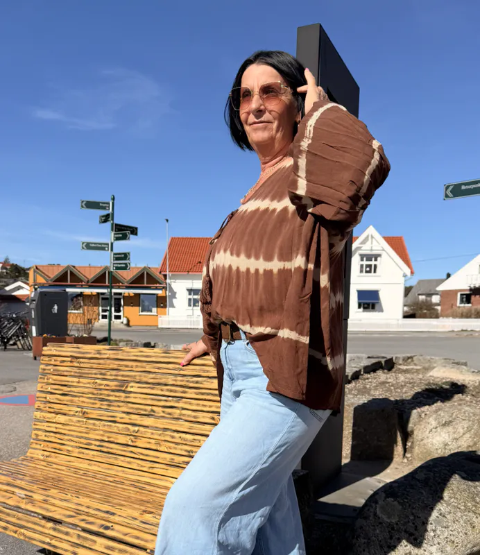 Coconut Milk Moana Oversize Top Brun