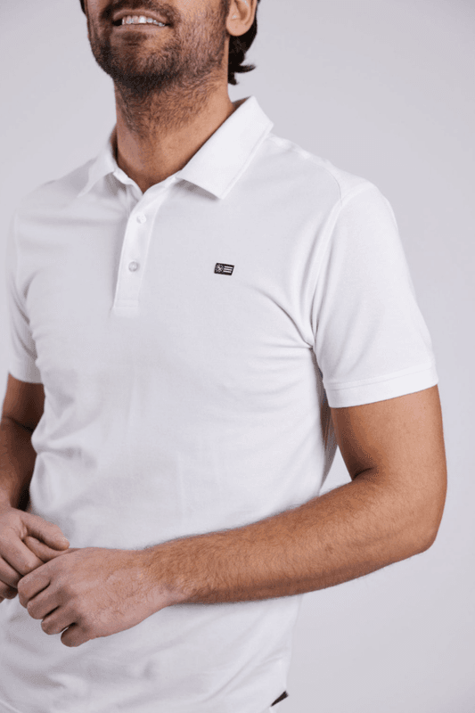 Sebago Performance Polo Pique White