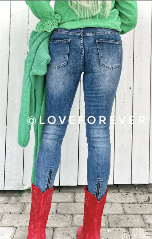 Love Forever Zipper Jeans