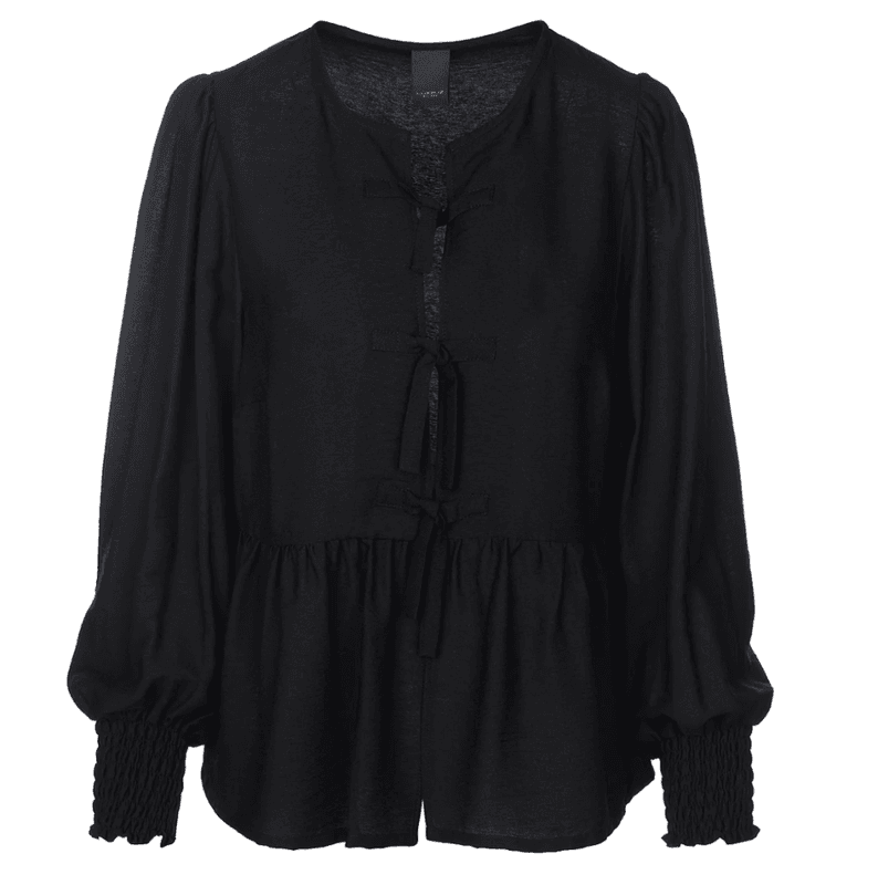 Luxzuz Lyneto Bluse Sort