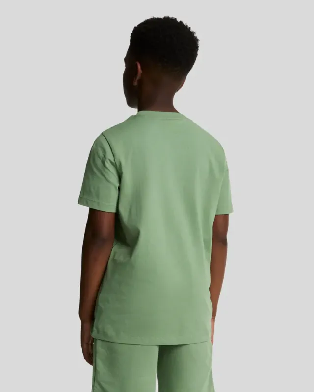 Lyle & Scott Kids Plain T-Shirt Smoke Green