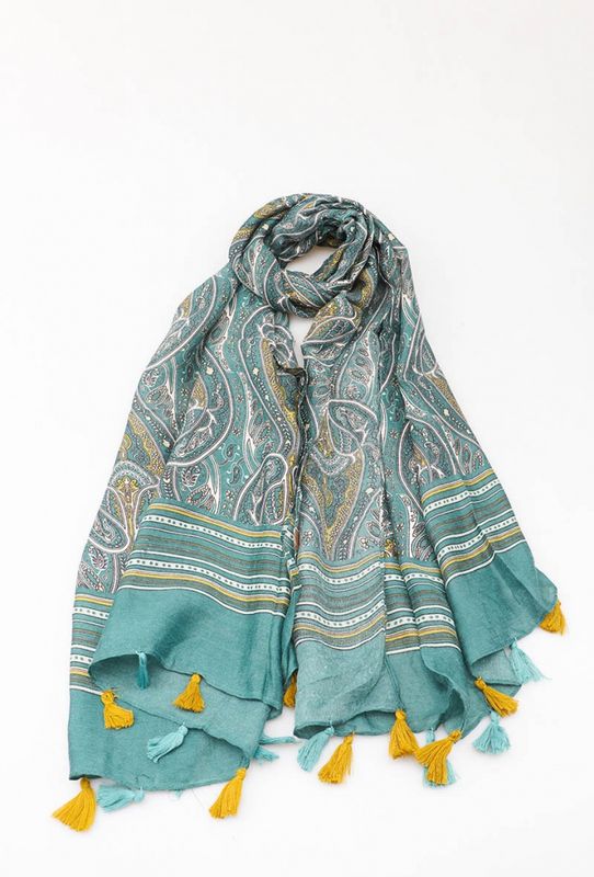 Mar & Co Paisley Print Skjerf (flere farger)